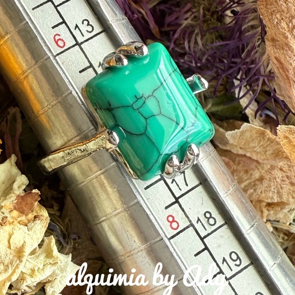 Alquimia Green and Silver Ring - Picture 1 of 1
